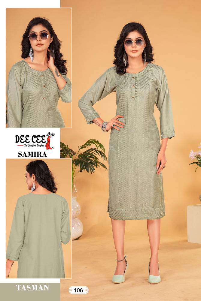 Samira By Deecee Chinon Straight Cut Kurti Suppliers In India